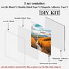 Diy Fridge Magnets Kit Acrylic Blank Refrigerator Magnets With Adhesive Backing Ferrite Magnets For Craft Home Office Decor
