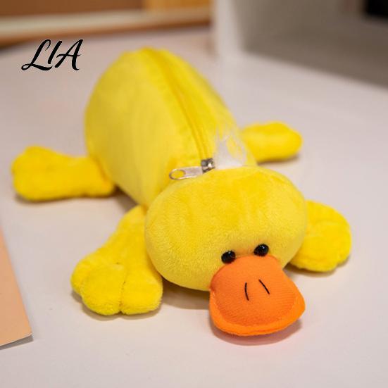 Soft Stuffed Pen Holder Plush Animal Pencil Case, Students Stationery Bag Case with Zipper, Large Capacity Multi-purpose Storage Pouch