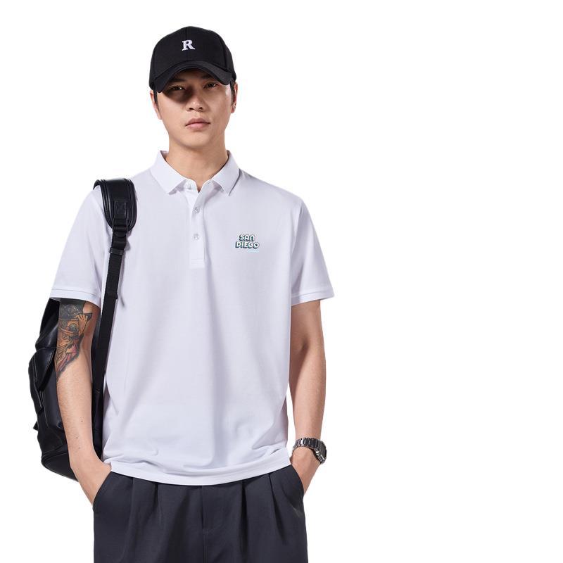 American POLO Shirt Men's Short-sleeved T-shirt Loose Lapel Summer New Men's Shirt