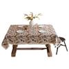 Floral Tablecloth Rustic Farmhouse Cotton Linen Blend Table Cover Dining Coffee