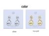 Geometric Irregular Concave-Convex Earrings: Simple, Fashionable Studs with S925 Silver Needle and Real Gold Color Retention