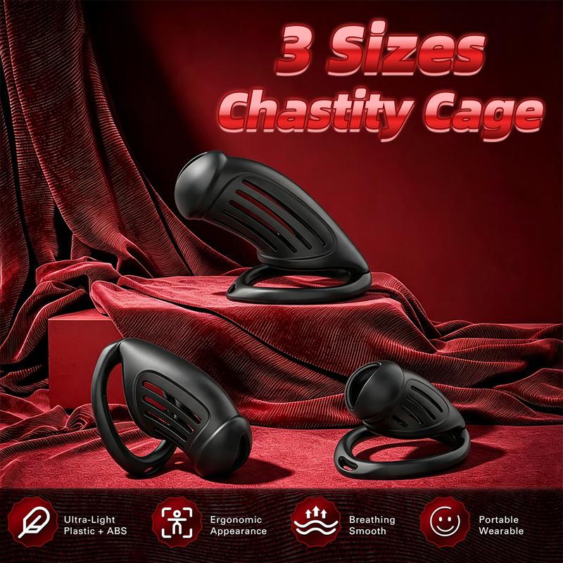 Sex Toys Male Chastity Cage with 4 Sizes Rings And Invisible Lock for Penis Bondage Cock Cage Chastity with Elastic Belt SM Toy