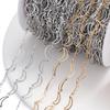 1m Stainless Steel Hollow Moon Link Handmade Golden/Steel Chains for DIY Necklace Bracelet Anklet Jewelry Making Chain