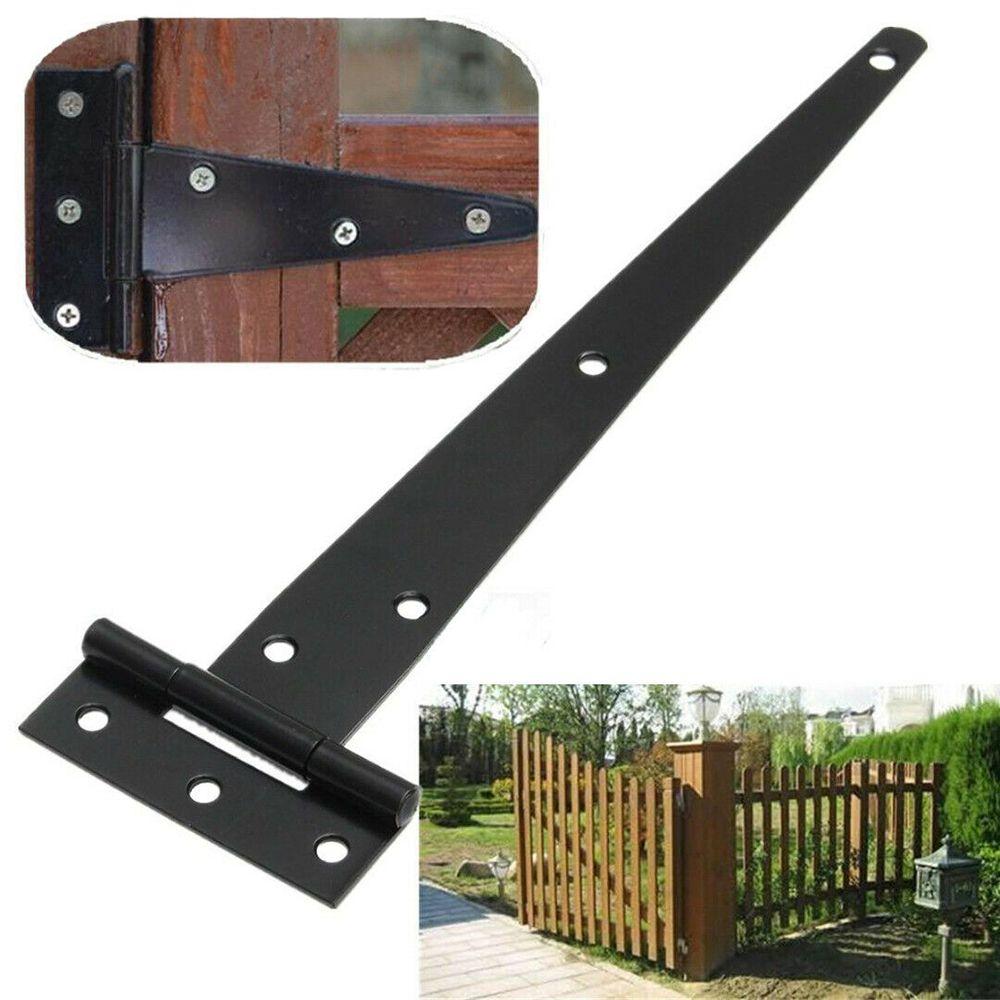 Shaped Paint Furniture Gate Accessory Garden Hinges Hardware Tee Hinge Black Iron Cabinet Shed