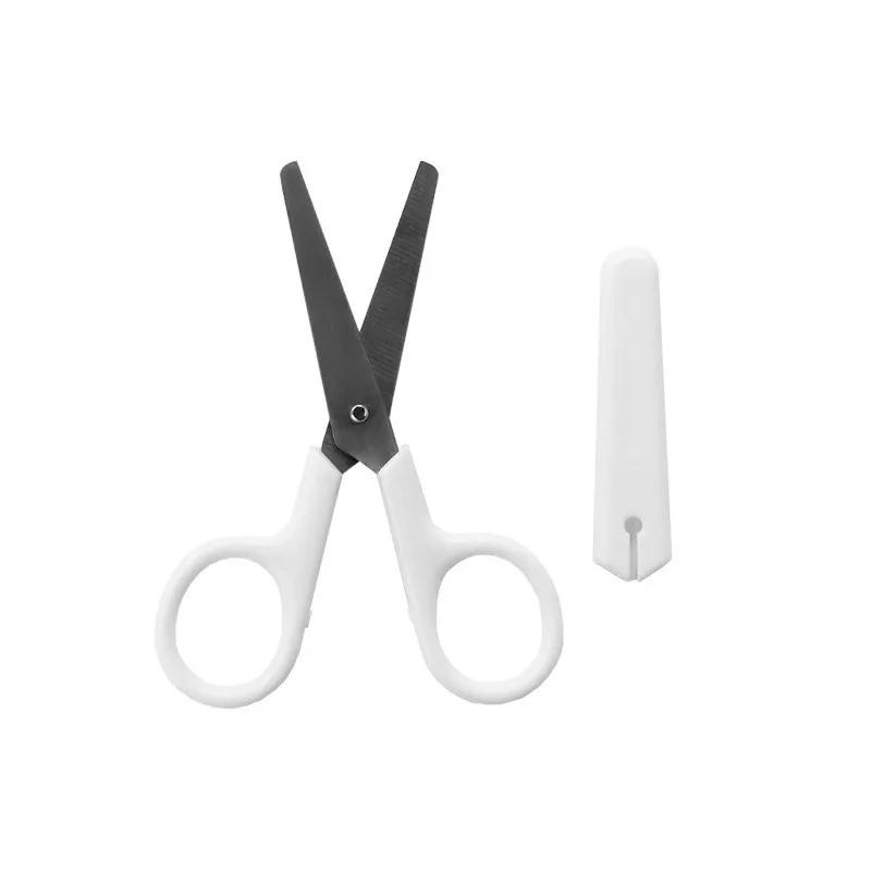 

1 Piece Simplicity Scissors Mini White Color Korean Fashion Stationery Scissors Portable Cute Paper Scrapbook Scissors School