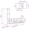 TV Wall Units 4 pcs Artisan Oak Wood Based Material