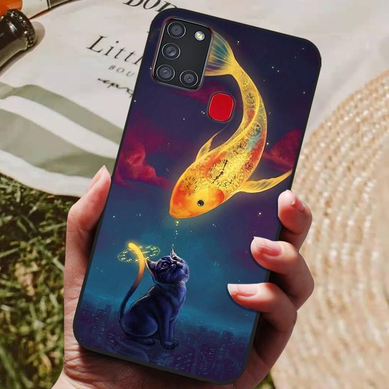 For Samsung A21S Case Phone Cover Silicone Soft TPU Back Cover for Samsung Galaxy A21S Case A 21S A21 S A217F Fundas Bumper