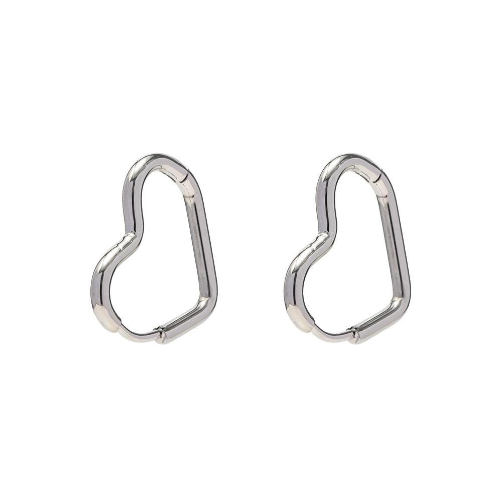 

Uworld High Polished Minimalist Gold Plated Stainless Steel Simple Heart Design Dainty Hoop Earrings Non Tarnish For Woman