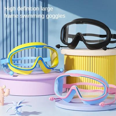 Kids Swim Goggles Big Glass Len for Child Boy Girl Big Goggle Berenang Budak Kanta Mata Besar Kanak Swim Glass