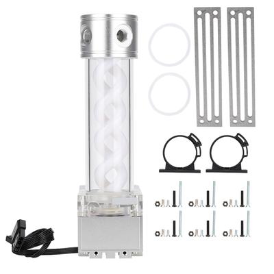 Water Cooling Pump Tank Aluminum Anode 4 Meters Head Computer Accessories PUBFS6MB24(Silver )