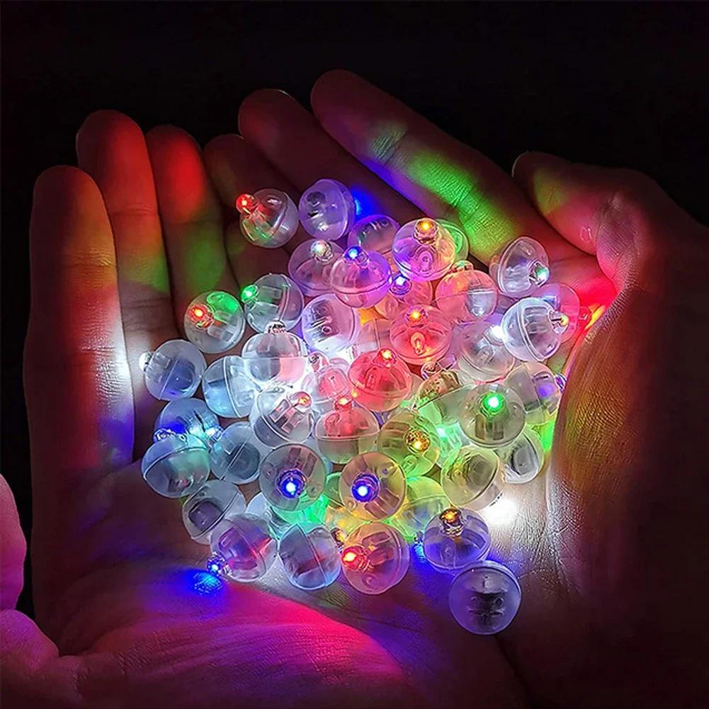 50 PZ Luci LED per Palloncini Piccole Luci a Sfera per Palloncini Mini Pallina Rotonda a LED per Bar Lanterna Decorazioni per Feste di Natale Matrimonio