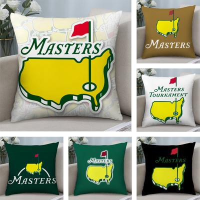 Masters Golf Potisk Povlak na polštář Krátký plyšový Povlaky na polštář Dekorativní na pohovku Dárek Domácí Oboustranný potisk Povlak na polštář