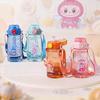 Water bottle cute cartoon straw cup portable leak-proof student children outdoor school high temperature food grade plastic cup drop