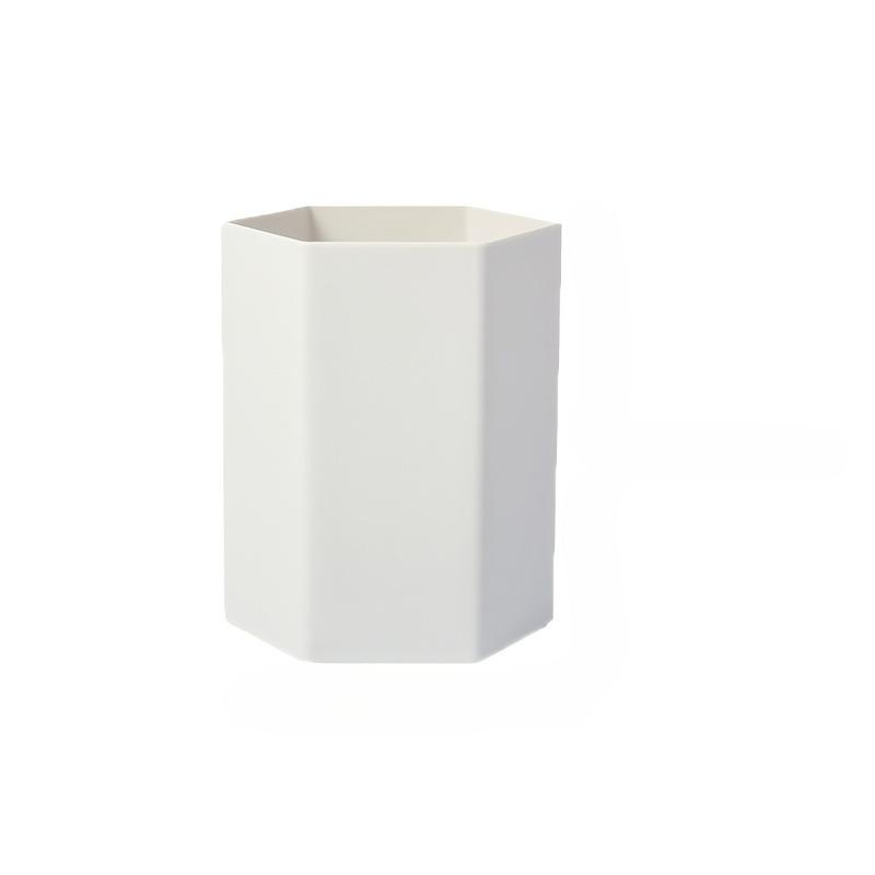 1PC Hexagonal Pen Holder Office Desktop Light Luxury Simple Style Pen Holder Large Capacity