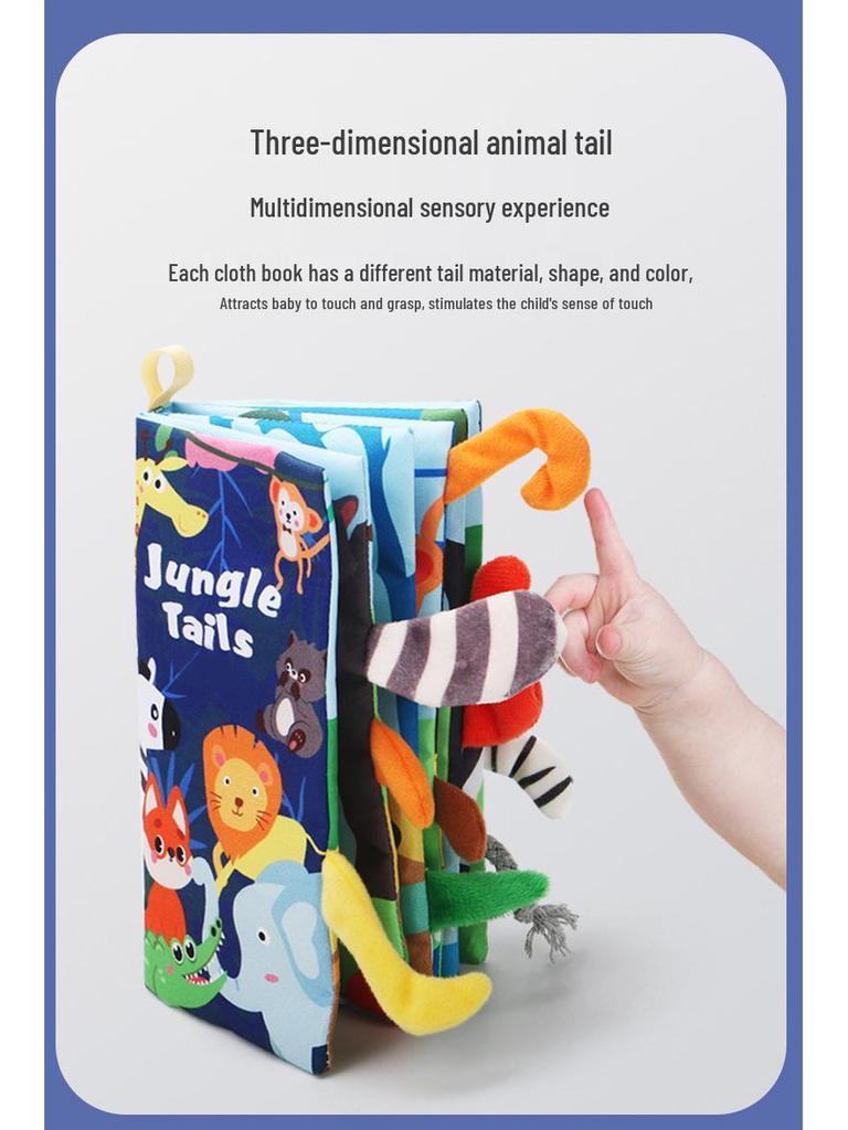 Cartea de pânză senzorială pentru bebeluși: Temă Ocean & Pădure