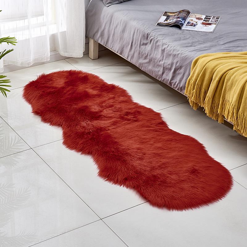 Plush Carpet Mat for Living Room, Bedroom, Sofa, or Bay Window - Imitation Wool, Light Luxury