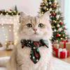 Plaid Pattern Cat Neck Tie Leash Ring .Plaid Puppy Hat Christmas Pet Collar  Puppy Kittens