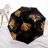 1pc Ginkgo Leaf Pattern Design Umbrella with Plastic Handle,Suitable for All Seasons Umbrellaptys26089