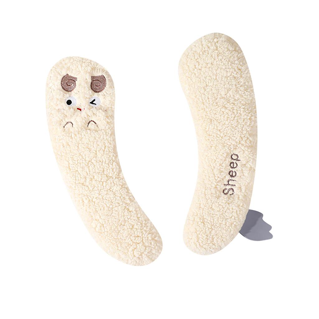 Cute Cartoon Toilet Seat Cushion Plush Seats Cushion for Warmth and Comfort for Family Guest Room Bathrooms Use