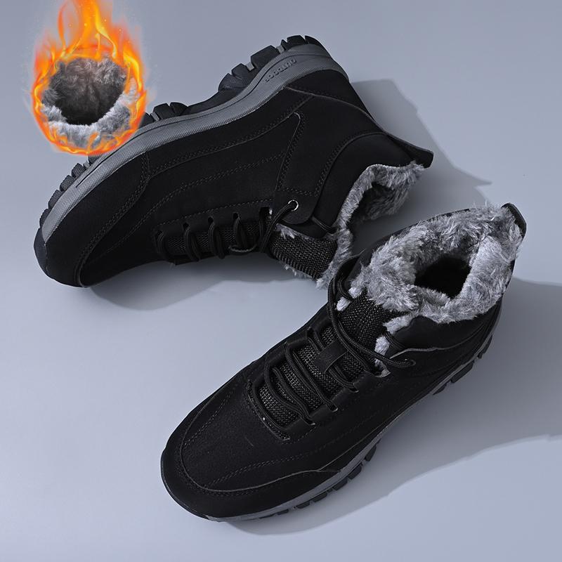 New Snow Boots Men Lace Up Mens Shoes Breathable Winter Boots For Men Casual Men Shoe Waterproof Ankle Boots Footwear Work Shoes