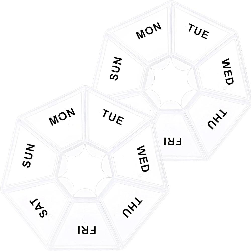 New Hot Mini Portable Travel Weekly 7 Grids Pill Case Box Organizer Tablet Holder Storage Container for Vitamin Medicine FishOil