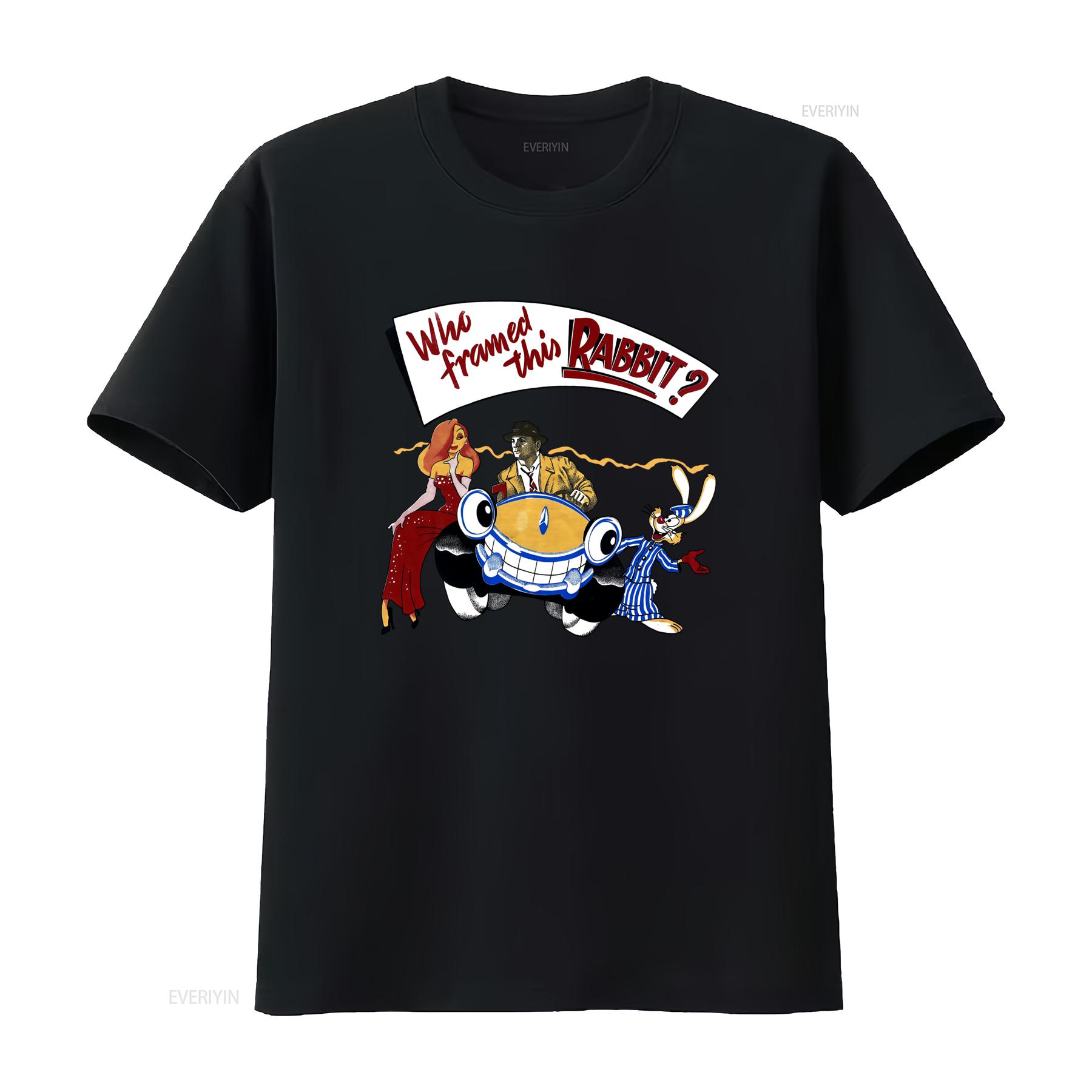 

Who Framed This Rabbit Movie Promo T Shirt Featuring Characters from the Classic Film vintage Washed Stretched fashion Slightly 4XL