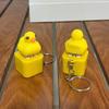 Small Yellow Duck And Frog Keychain, Duck Frog Clicker With Led Light, Adult Stress Relieving And Anxiety Sensing Toy
