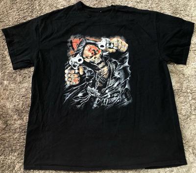 H118 Five Finger Death Punch 5FDP Schwarzes Baumwoll-T-Shirt Heavy Metal Herren XL
