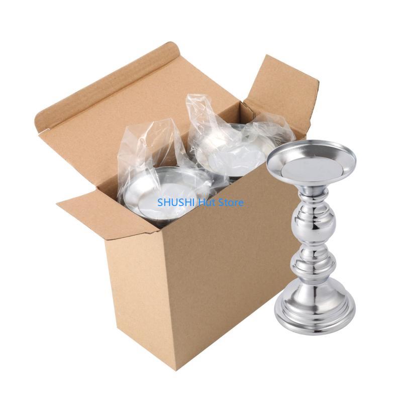 Portavelas de Hierro para Boda, Fiesta de Cumpleaños Adorno Juego de 2 D57B