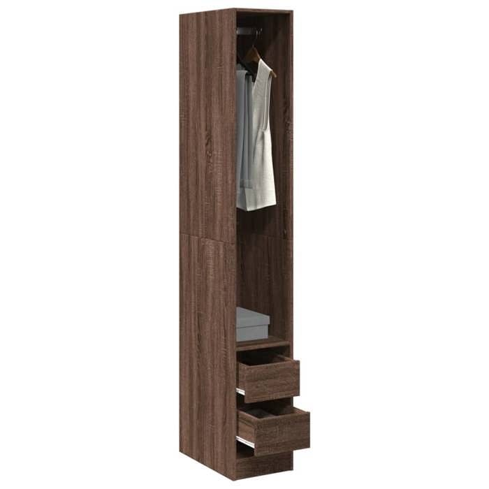 VidaXL Garde-robe chêne marron 30x50x200 cm bois d'ingénierie 3307744