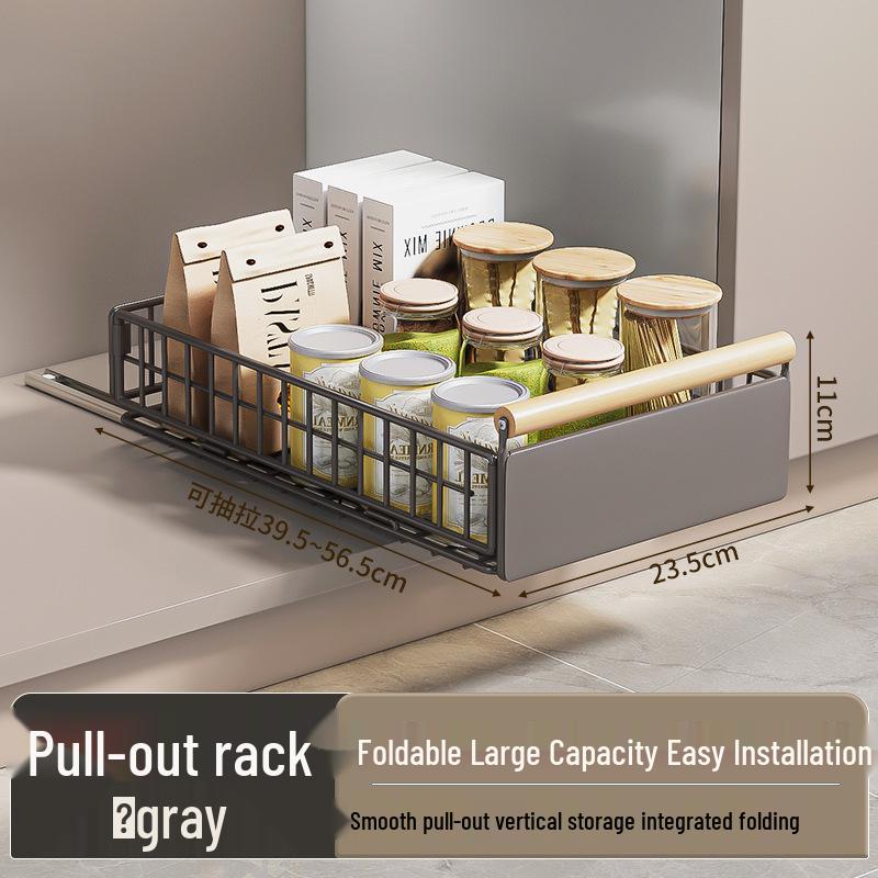 

Многофункциональная складная выдвижная корзина для хранения на кухне, в ванной комнате и гостиной