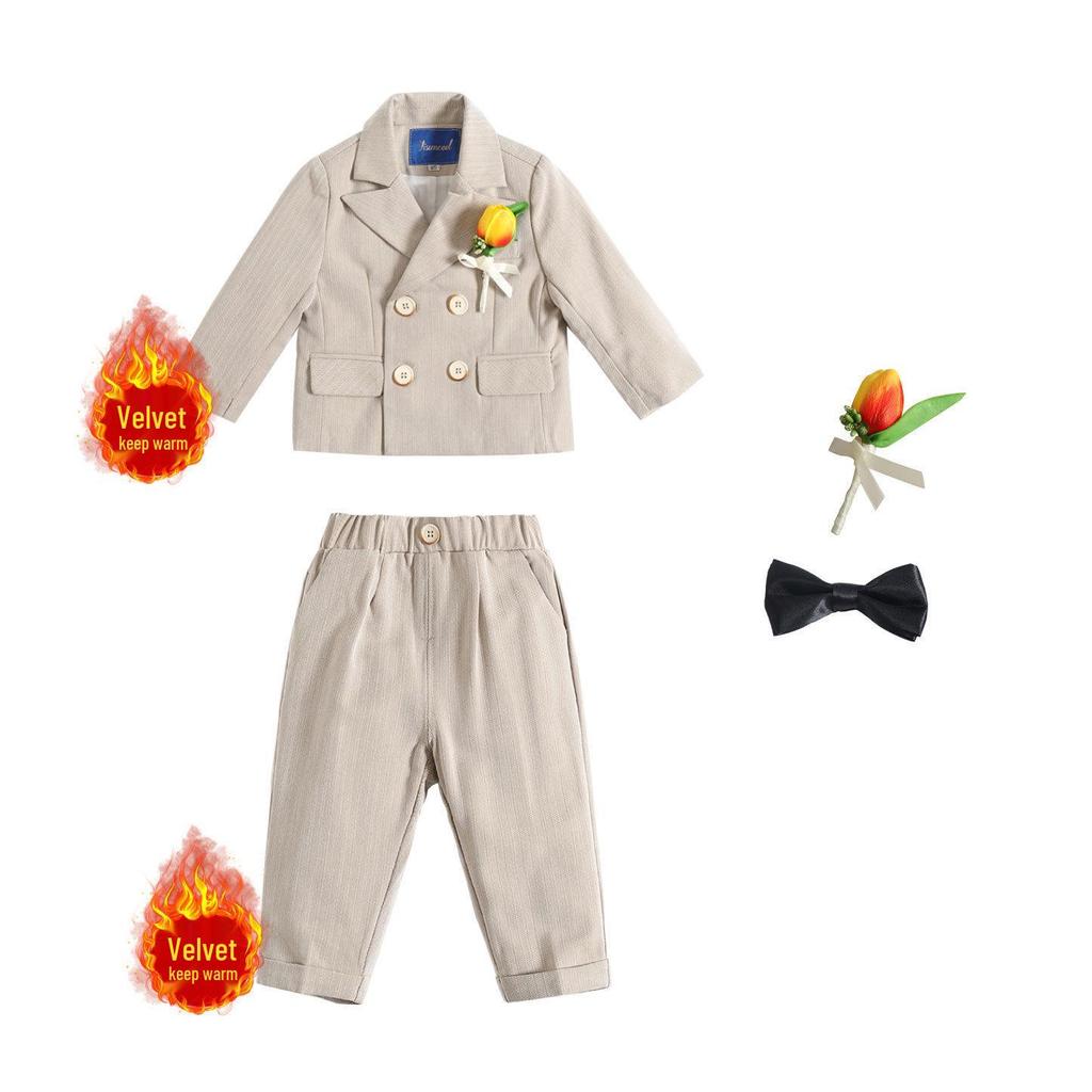 Jungen Dreiteiliger Festanzug mit Weste - Pageboy Geburtstagsoutfit