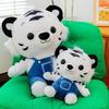Cowboy Tiger Plush Toy With Short Pile Velvet For Kids Bedroom Decor