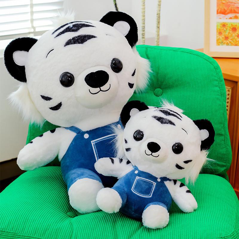 Cowboy Tiger Plush Toy With Short Pile Velvet For Kids Bedroom Decor