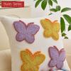 1PC Nuan Series Modern Cute Cartoon Design Plush Embroidered Pillowcase Children's Cushion Cover for Sofa Living Room Bedroom Home Decor