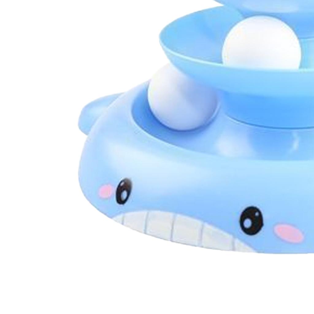 Katzen-Drehteller-Ballspielzeug, 3 Ebenen, Interaktiv, Gegen Langeweile, Katzen-Turm-Rollenspielzeug mit Federstab und 3 Bällen