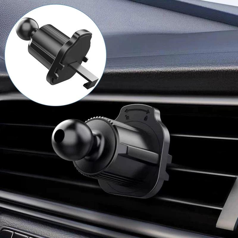 Universal Car Vent Phone Holder with Metal Hook and 17mm Ball Clip