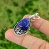Thanks Giving Day Sale September Lapis Lazuli Gemstone Sterling Silver Pendant