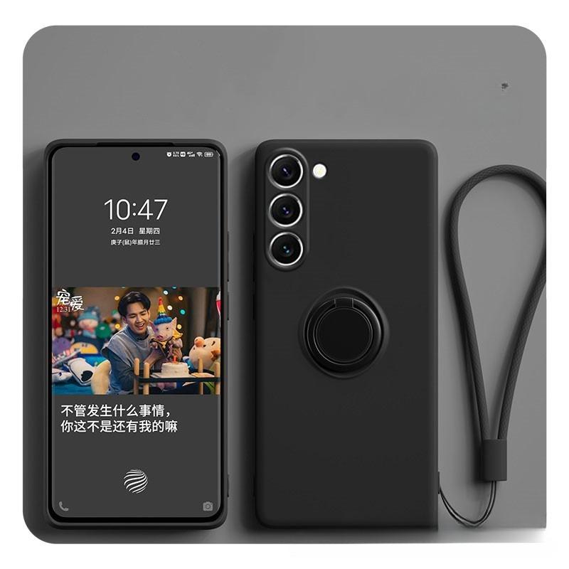 Silikonowy Pierścień Paska Etui na Telefon dla Samsung Galaxy S21 FE S25 S24 Ultra S23 S22 Plus A53 A14 A54 A34 A13 A32 A24 Pokrowiec Magnetyczny