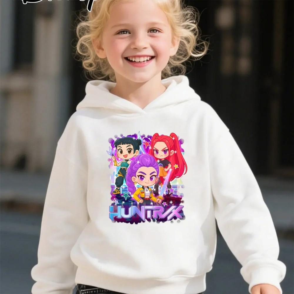 Huntrix Demon Hunter Children's Hoodie Autumn Winter Boys Girls Warm Comfortable Fashionable Children's Hoodies