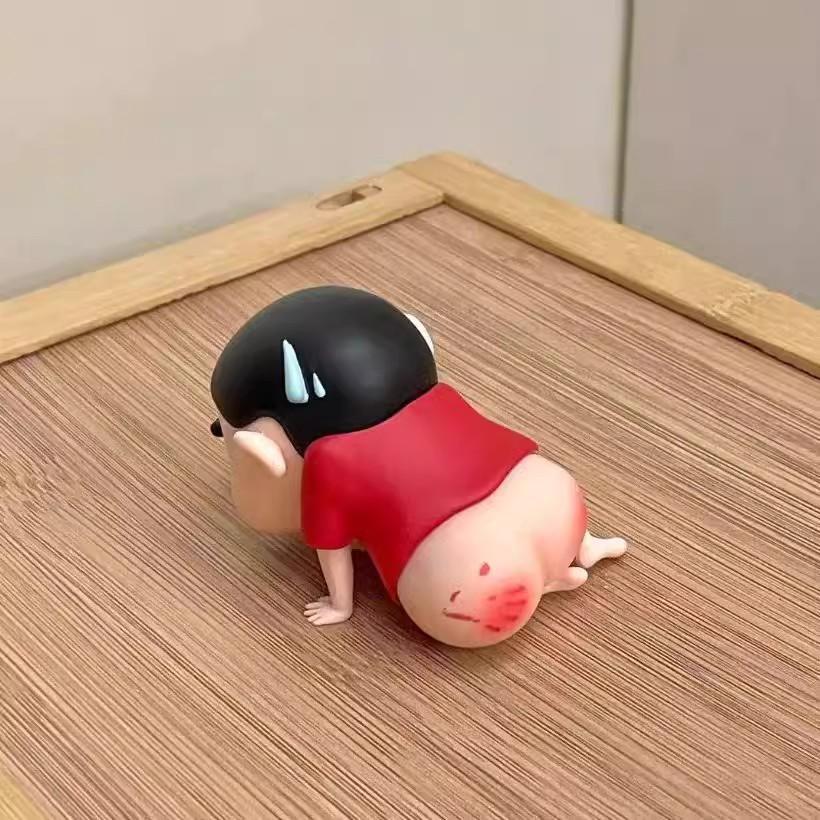 Anime Crayon Shin Chan Swollen Buttocks Figurine Pvc Model Doll Desktop Decorations Fans Gift