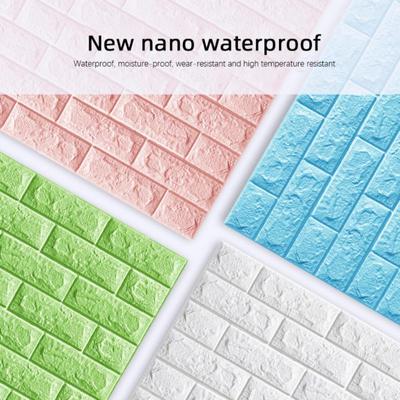 70x38cm 3D Karo Tuğla Duvar Kağıdı Kendinden Yapışkanlı Su Geçirmez Köpük Panel Duvar Kağıdı Oturma Odası Ev Dekorasyonu