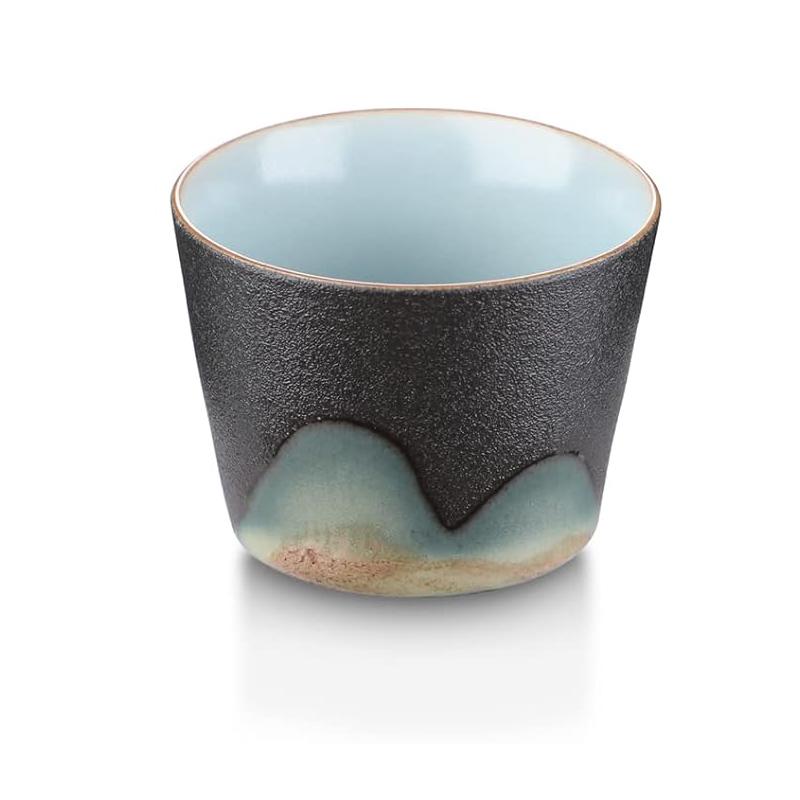 

Ceramic tea cup, Chinese tea cup, small sake cup, Kung Fu tea set, retro style, hand-painted pattern, small tea cup 55ml