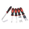 5 PCS Car Trim Removal Tool Kit Stainless Steel Auto Clip Fastener Remover Pry Tool Set for Vehicle Upholstery Door