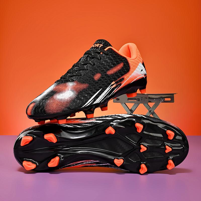 Men's Low Top Soccer Shoes Long Spikes Football Shoes Professional Athletic Training Soccer Cleats Lightweight Football Cleat
