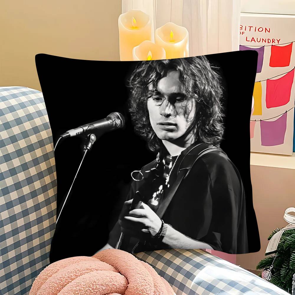 Retro Jeff Buckley Pillow Case Fashion Square Pillowcase Bedroom Sofa Room Ins Decoration Leisure Cushion Cover