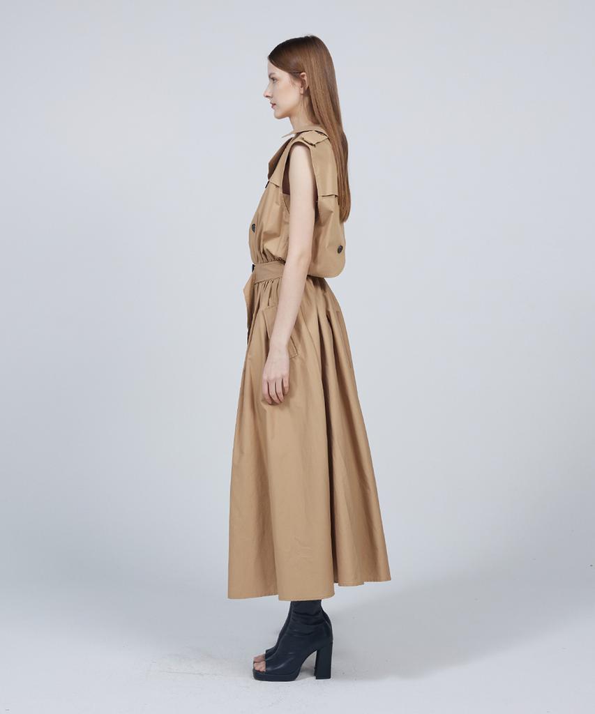 Meuameu Signature Sleeveless Trench Coat Dress