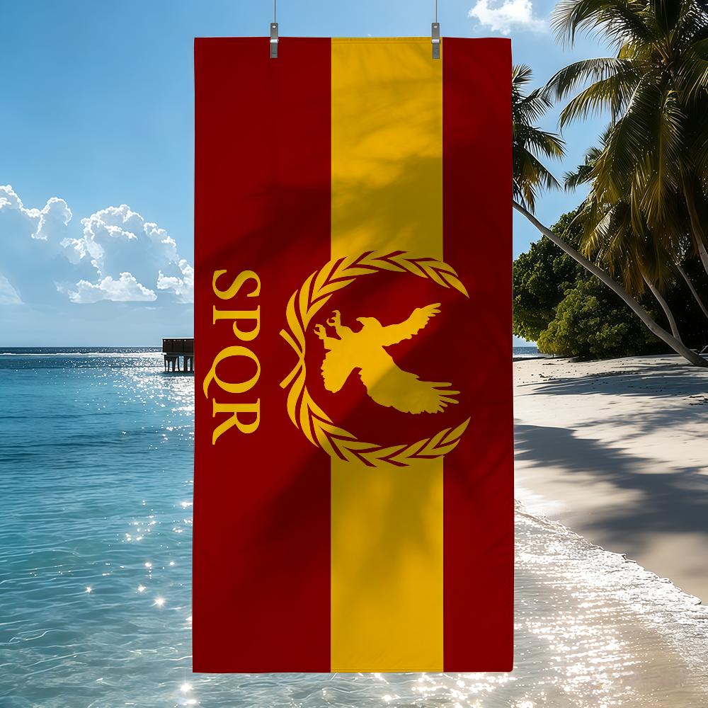 SPQR Aquila dorata ramo d'olivo freccia Asciugamani da spiaggia ad asciugatura rapida sono adatti per piscine campeggio yoga e palestra