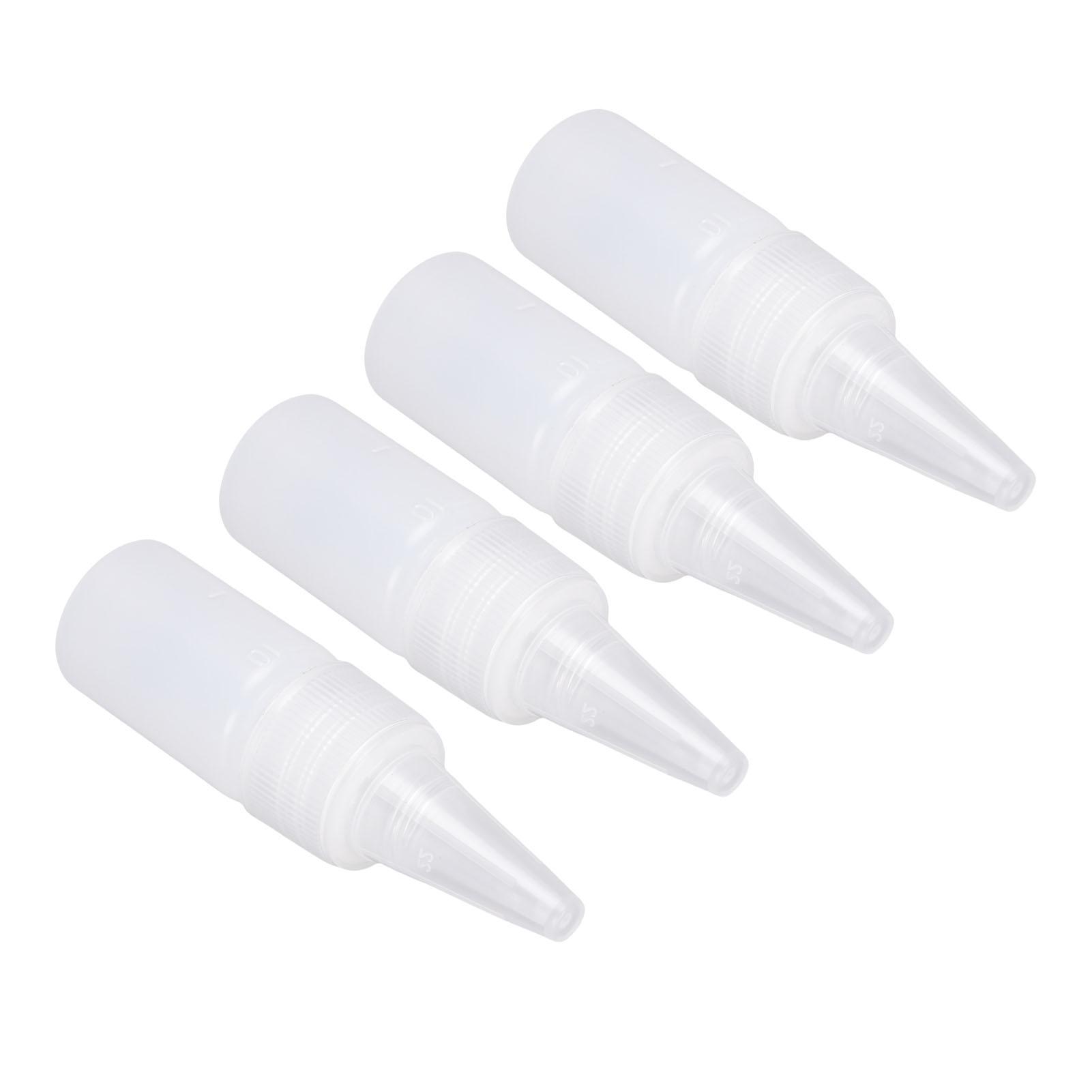 Бутылочки для выдавливания 100 шт., вместимость 10 мл, полупрозрачные, многофункциональные, пластиковые, пустые, с носиком для краски