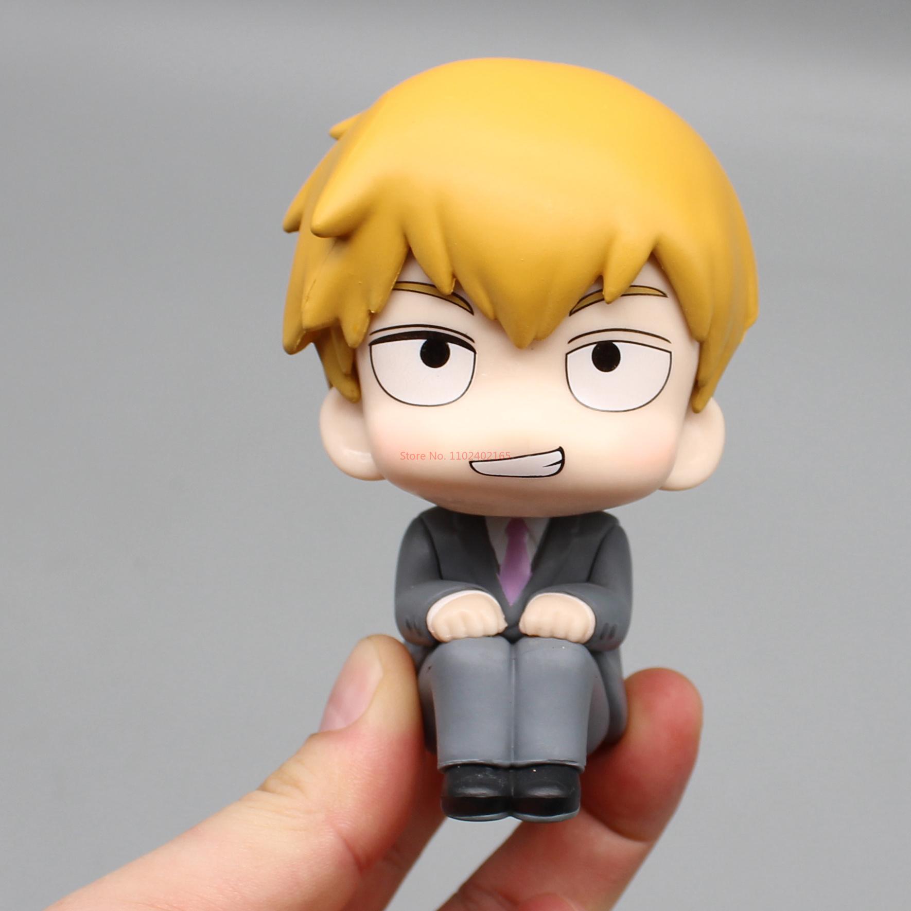 

Mob Psycho Anime Figures Gk Reigen Arataka Edition Kawaii Sitting Palm Series Model Doll Desktop Ornaments Collectible Toy Q 100 Kid Friendly 2